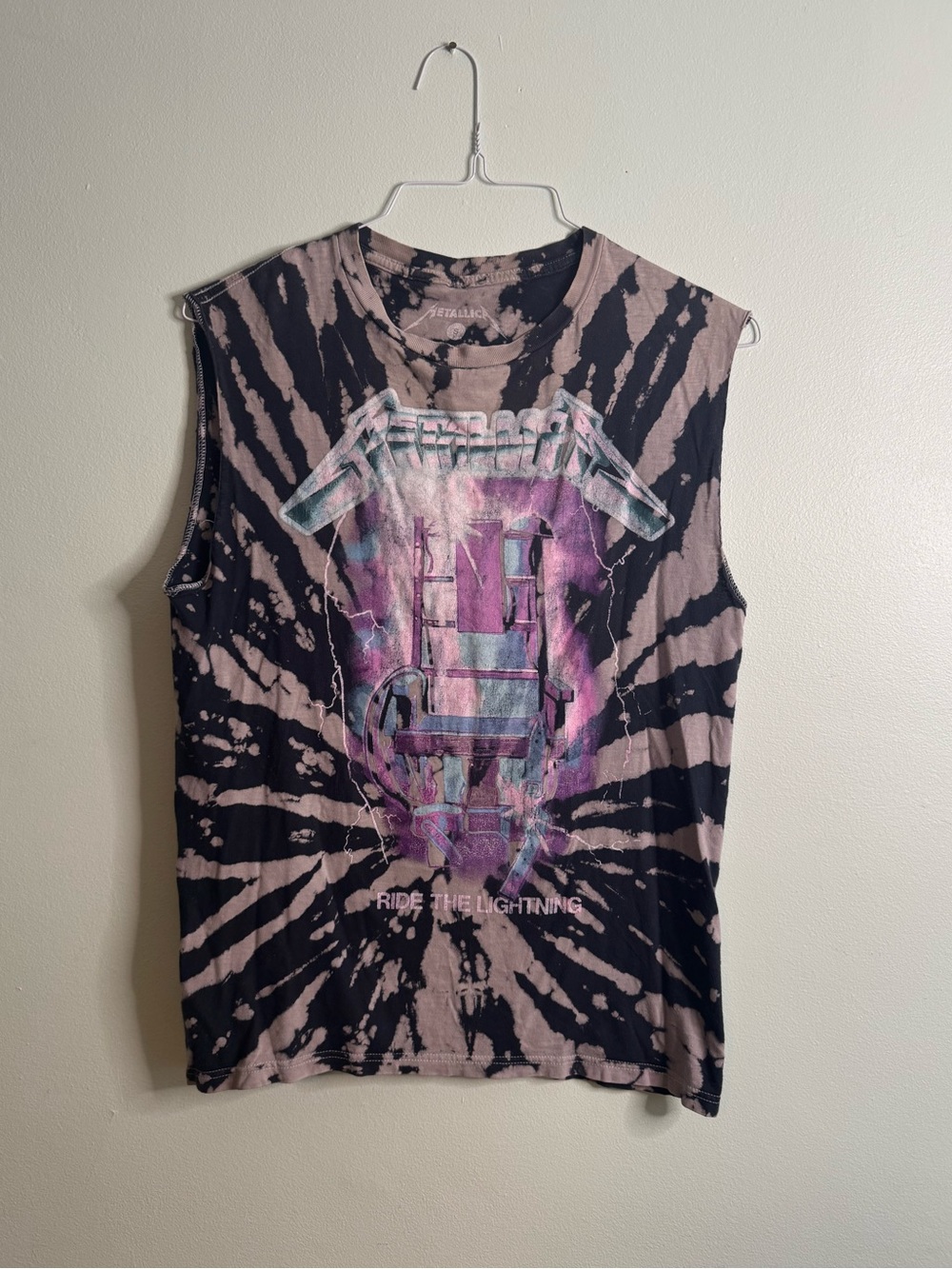 Metallica Tie-Dye 'Ride the Lightning' Muscle (S)
